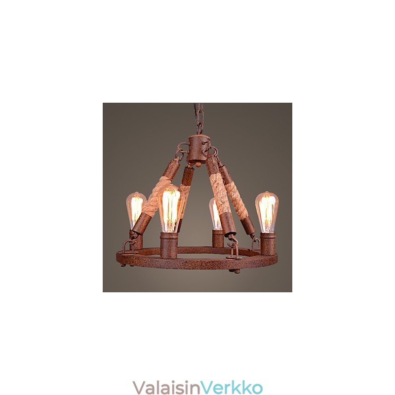Vintage köysiriippuvalaisin loft luova teollisuuslamppu amerikkalaiseen tyyliin