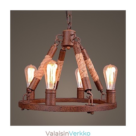 Vintage köysiriippuvalaisin loft luova teollisuuslamppu amerikkalaiseen tyyliin Vintage köysiriippuvalaisin loft luova teollisuuslamppu amerikkalaiseen tyyliin