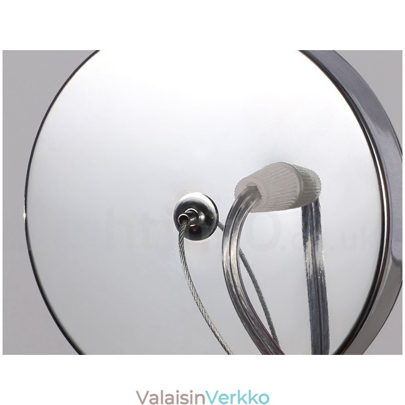 Alumiiniset tupsut kattokruunu Designer riipus vaalea hopea väri