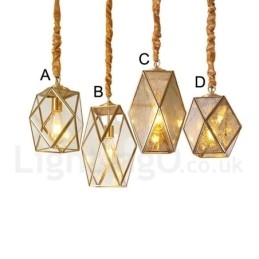 Pure Brass Rustic Lodge Nordic Style riippuvalaisin lasivarjostimella