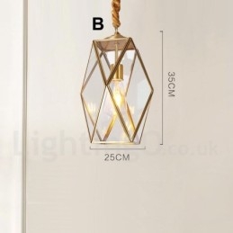 Pure Brass Rustic Lodge Nordic Style riippuvalaisin lasivarjostimella