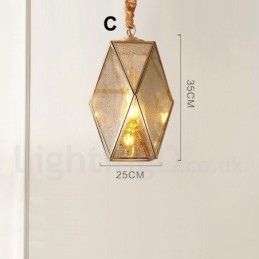 Pure Brass Rustic Lodge Nordic Style riippuvalaisin lasivarjostimella