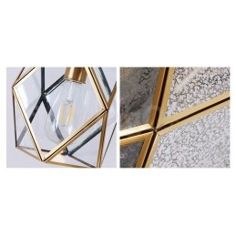 Pure Brass Rustic Lodge Nordic Style riippuvalaisin lasivarjostimella