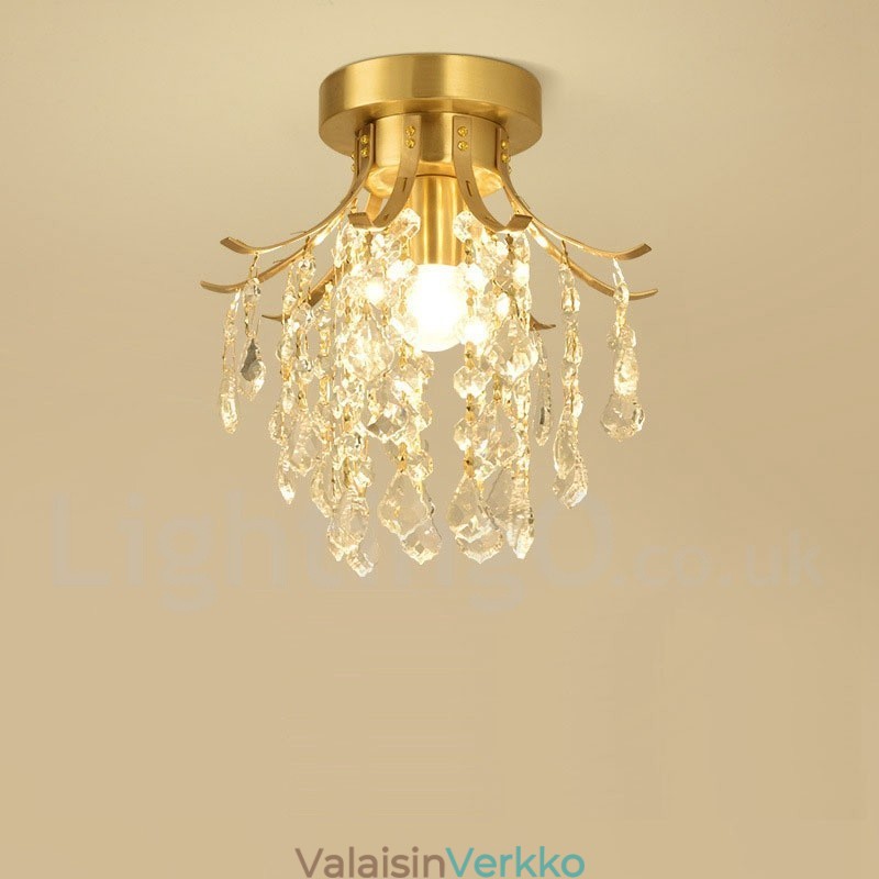 Pure Brass Rustic Lodge Nordic Style uppoasennetut kristallikatot