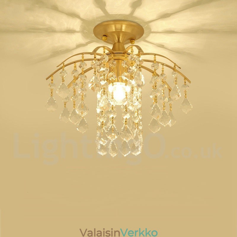 Pure Brass Rustic Lodge Nordic Style uppoasennetut kristallikatot