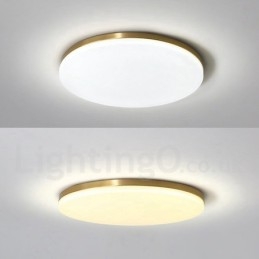 Messinkiä ultraohut pyöreä himmennettävä moderni nykyaikainen pohjoismainen tyyli uppoasennettavat kattovalaisimet akryylivarjostimella, voidaan käyttää myös seinävalaisina