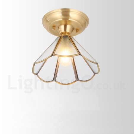 Pure Brass Rustic Lodge Nordic Style uppoasennettava kattovalaisin lasivarjostimella Pure Brass Rustic Lodge Nordic Style uppoasennettava kattovalaisin lasivarjostimella