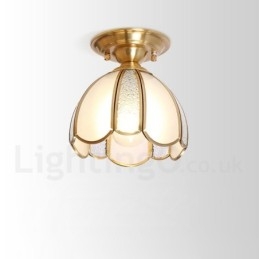 Pure Brass Rustic Lodge Nordic Style uppoasennettava kattovalaisin lasivarjostimella