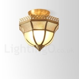 Pure Brass Rustic Lodge Nordic Style uppoasennettava kattovalaisin lasivarjostimella