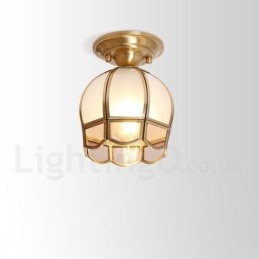 Pure Brass Rustic Lodge Nordic Style uppoasennettava kattovalaisin lasivarjostimella