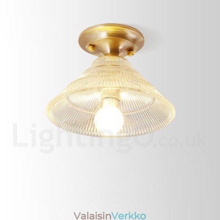 Pure Brass Rustic Lodge Nordic Style uppoasennettava kattovalaisin lasivarjostimella Pure Brass Rustic Lodge Nordic Style uppoasennettava kattovalaisin lasivarjostimella