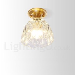 Pure Brass Rustic Lodge Nordic Style uppoasennettava kattovalaisin lasivarjostimella