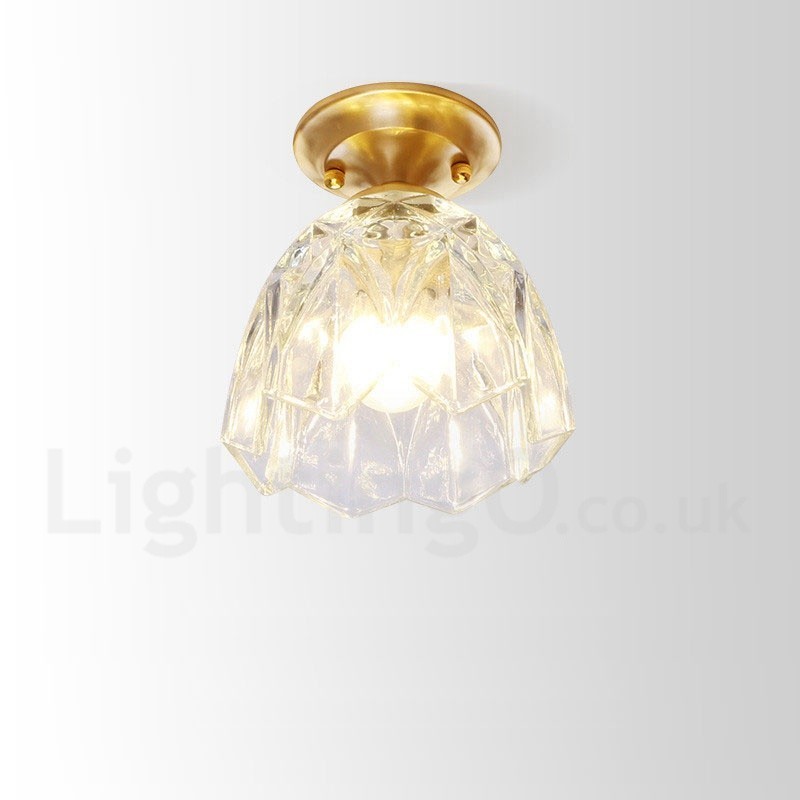 Pure Brass Rustic Lodge Nordic Style uppoasennettava kattovalaisin lasivarjostimella