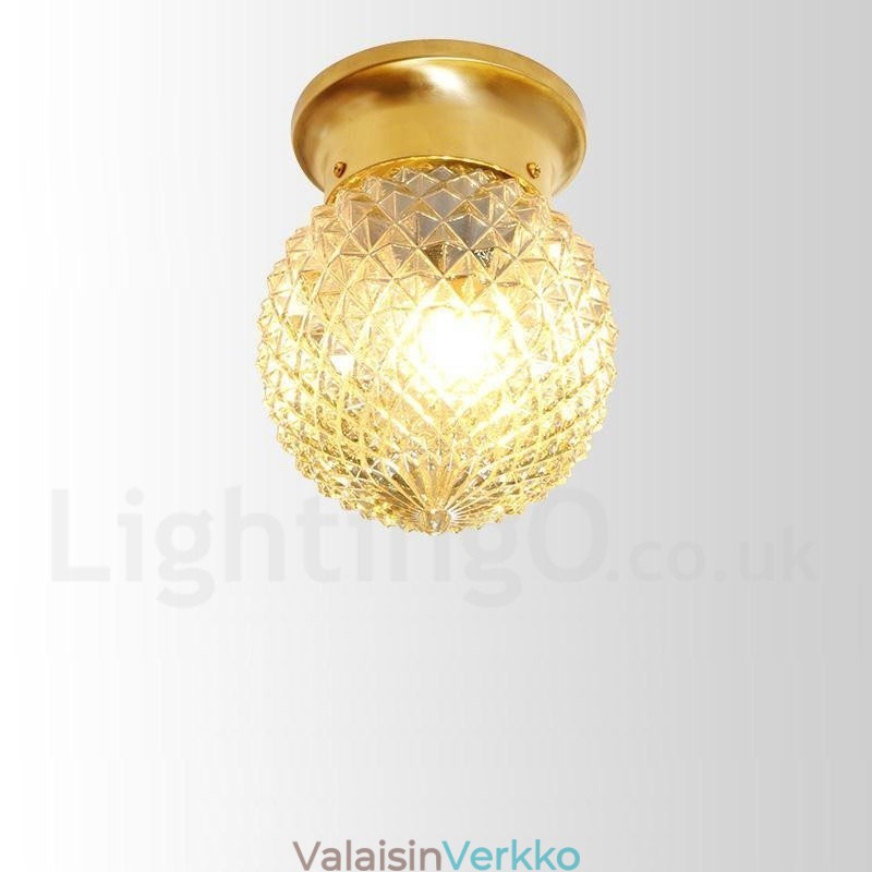 Pure Brass Rustic Lodge Nordic Style uppoasennettava kattovalaisin lasivarjostimella