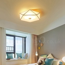Pure Brass Rustic Lodge Nordic Style uppoasennettava kattovalaisin lasivarjostimella