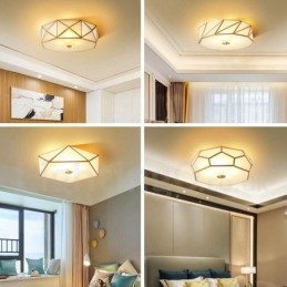 Pure Brass Rustic Lodge Nordic Style uppoasennettava kattovalaisin lasivarjostimella
