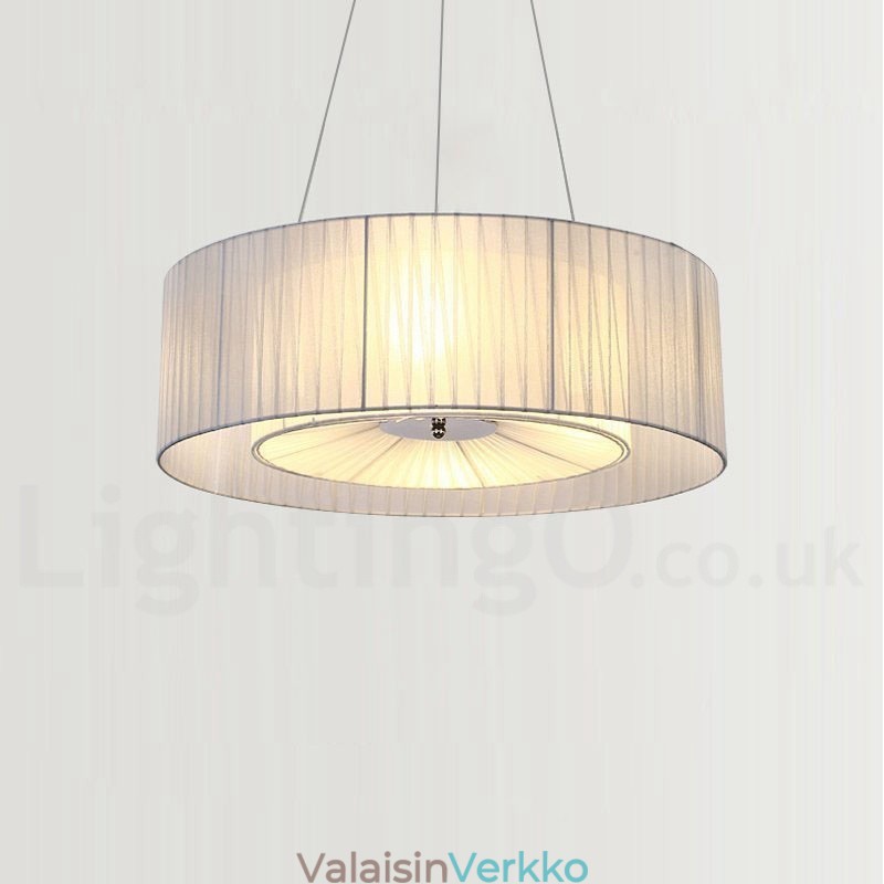 Drum 4 Light Pendant Moderni valo kangasvarjostimella