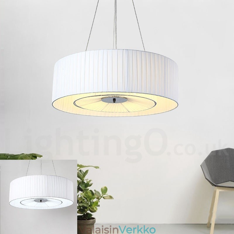 Drum 4 Light Pendant Moderni valo kangasvarjostimella