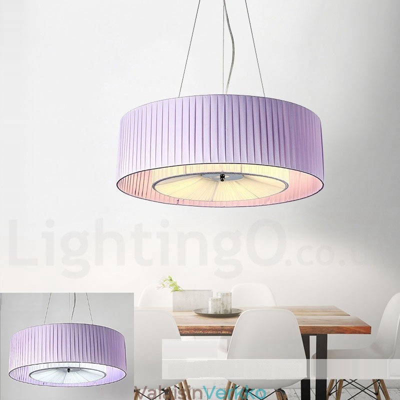 Drum 4 Light Pendant Moderni valo kangasvarjostimella