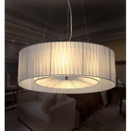 Drum 4 Light Pendant Moderni valo kangasvarjostimella