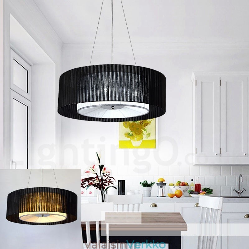 Drum 4 Light Pendant Moderni valo kangasvarjostimella