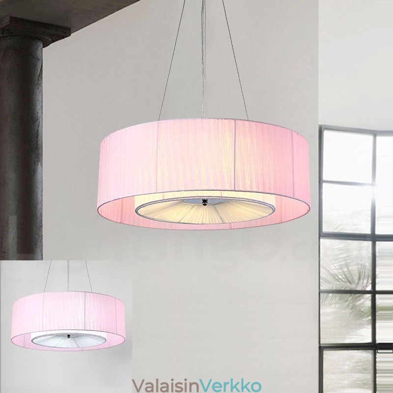 Drum 4 Light Pendant Moderni valo kangasvarjostimella