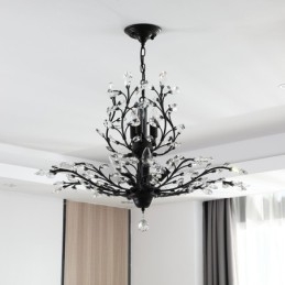 Crystal Iron maalaus kattokruunu ja Crystal Modern valaistuslamppu