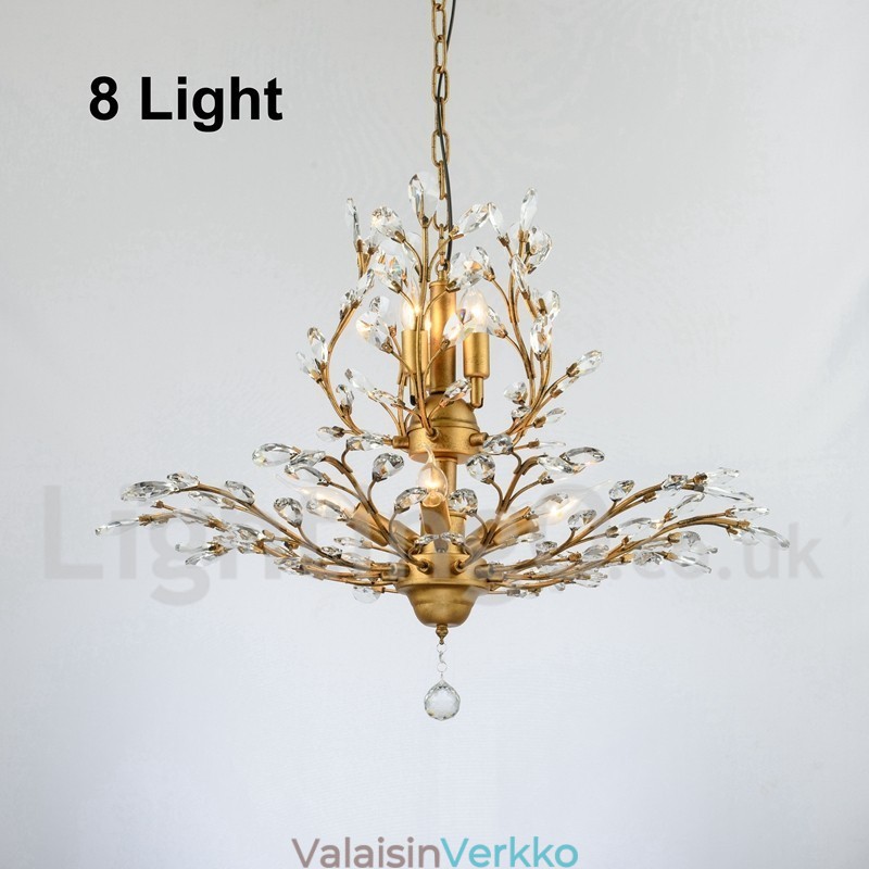 Crystal Iron maalaus kattokruunu ja Crystal Modern valaistuslamppu