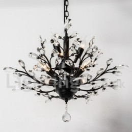 Crystal Iron maalaus kattokruunu ja Crystal Modern valaistuslamppu