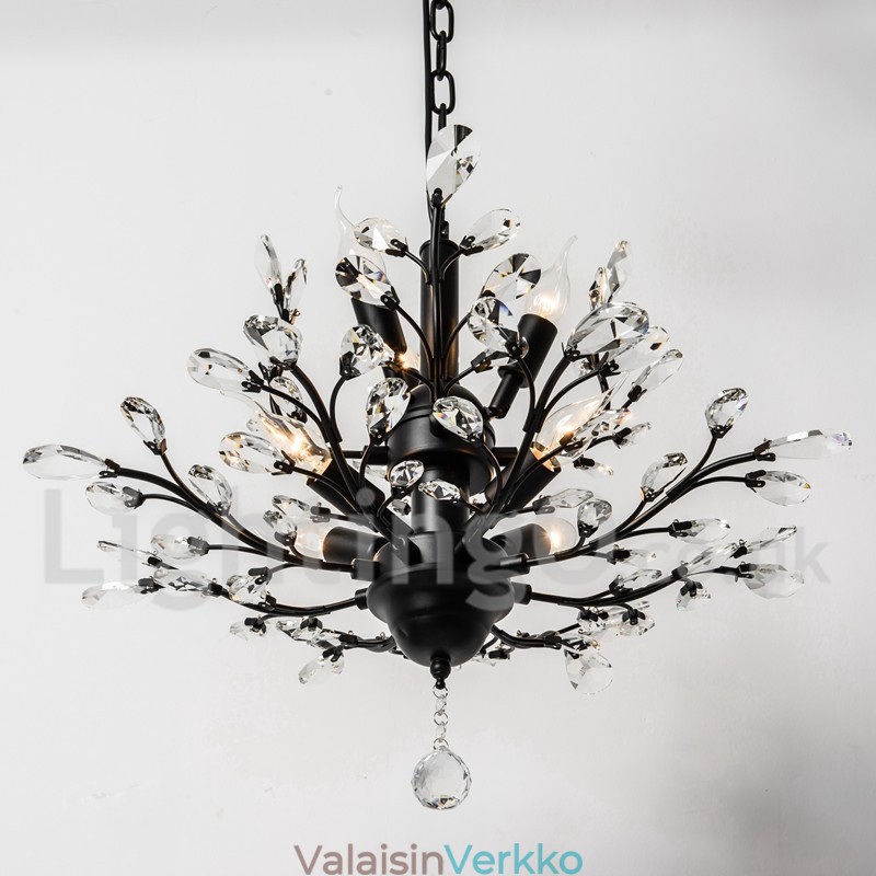 Crystal Iron maalaus kattokruunu ja Crystal Modern valaistuslamppu