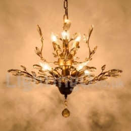 Crystal Iron maalaus kattokruunu ja Crystal Modern valaistuslamppu