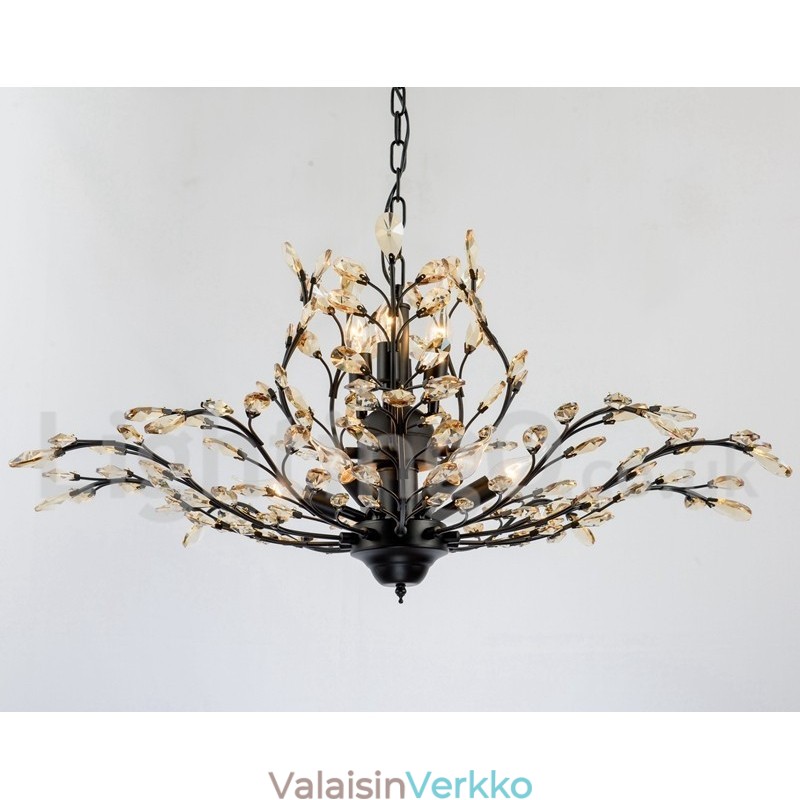 Crystal Iron maalaus kattokruunu ja Crystal Modern valaistuslamppu