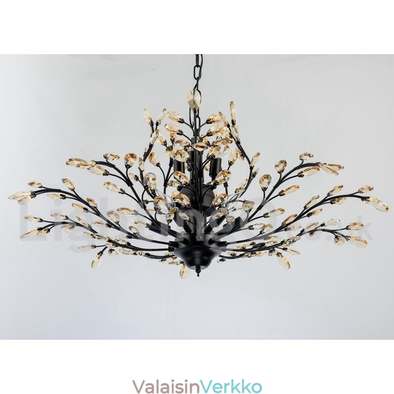 Crystal Iron maalaus kattokruunu ja Crystal Modern valaistuslamppu