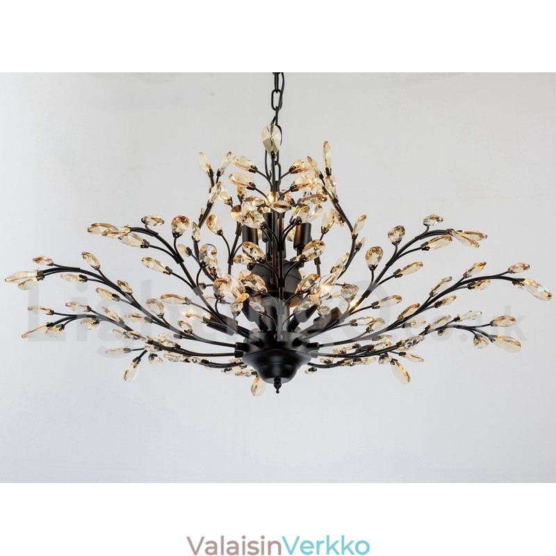 Crystal Iron maalaus kattokruunu ja Crystal Modern valaistuslamppu