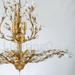 Crystal Iron maalaus kattokruunu ja Crystal Modern valaistuslamppu