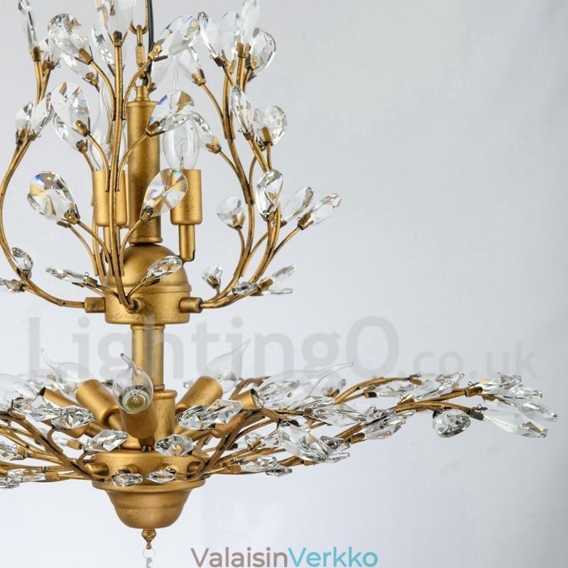 Crystal Iron maalaus kattokruunu ja Crystal Modern valaistuslamppu