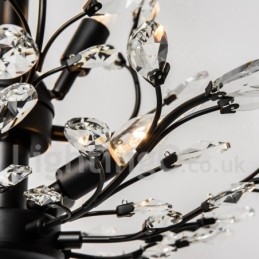 Crystal Iron maalaus kattokruunu ja Crystal Modern valaistuslamppu