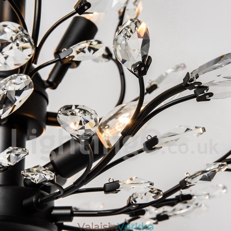 Crystal Iron maalaus kattokruunu ja Crystal Modern valaistuslamppu