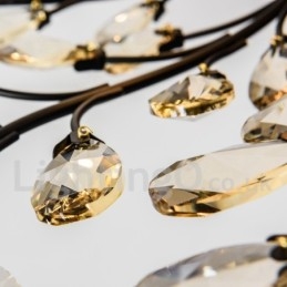 Crystal Iron maalaus kattokruunu ja Crystal Modern valaistuslamppu