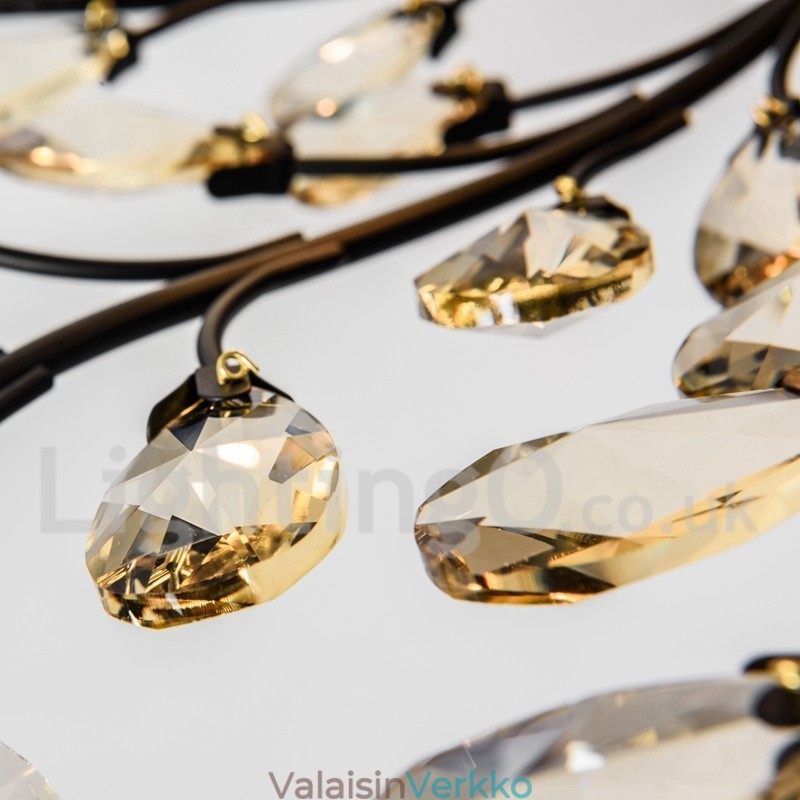 Crystal Iron maalaus kattokruunu ja Crystal Modern valaistuslamppu