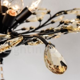 Crystal Iron maalaus kattokruunu ja Crystal Modern valaistuslamppu