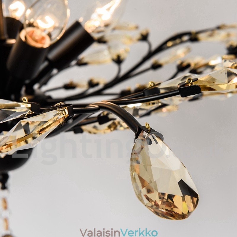 Crystal Iron maalaus kattokruunu ja Crystal Modern valaistuslamppu