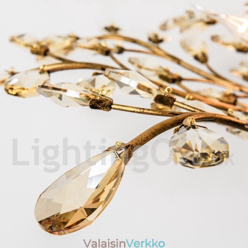 Crystal Iron maalaus kattokruunu ja Crystal Modern valaistuslamppu