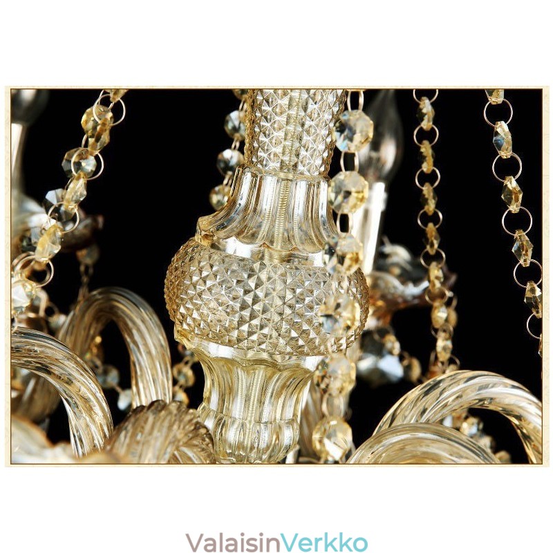 Erittäin suuri 3-kerroksinen Retrokonjakkiväri K9 Crystal Modern Ylellinen kattokruunu