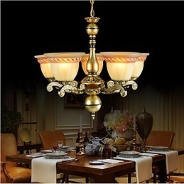 Kattokruunu Five Lights Bronze European Retro Classic