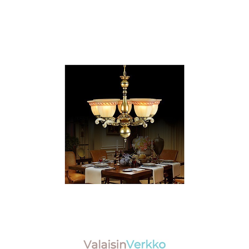 Kattokruunu Five Lights Bronze European Retro Classic