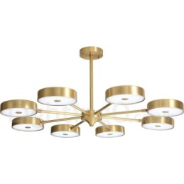 Pure Brass Rustic Lodge pyöritettävä kattokruunu akryylisävyillä