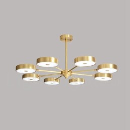 Pure Brass Rustic Lodge pyöritettävä kattokruunu akryylisävyillä