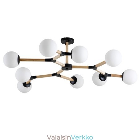 Puinen pohjoismainen moderni Magic Bean -puumolekyylinen kattokruunu lasivarjostimilla Puinen pohjoismainen moderni Magic Bean -puumolekyylinen kattokruunu lasivarjostimilla