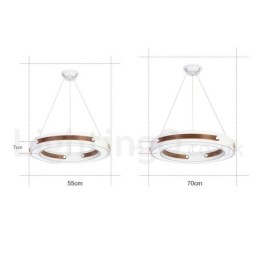 Multi Wood Colors Ring Moderni nykyaikainen riippuvalaisin akryylivarjostimella